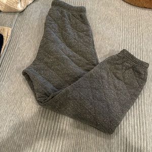 Quilted heather gray sweatpants never worn